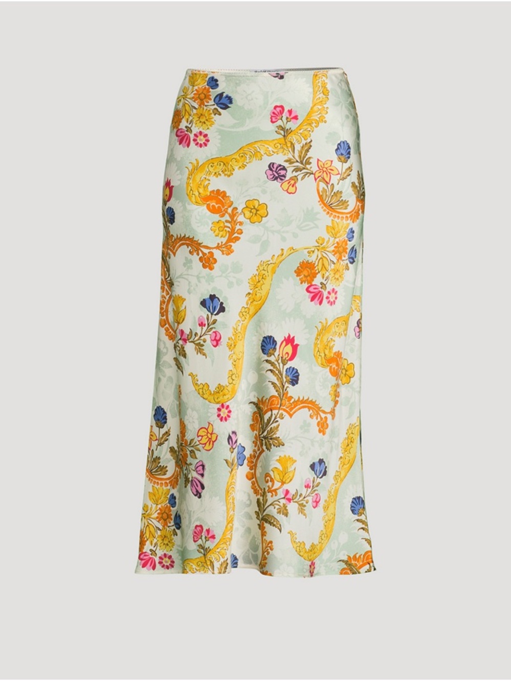 Reformation Layla Silk Midi Skirt In Floral Print